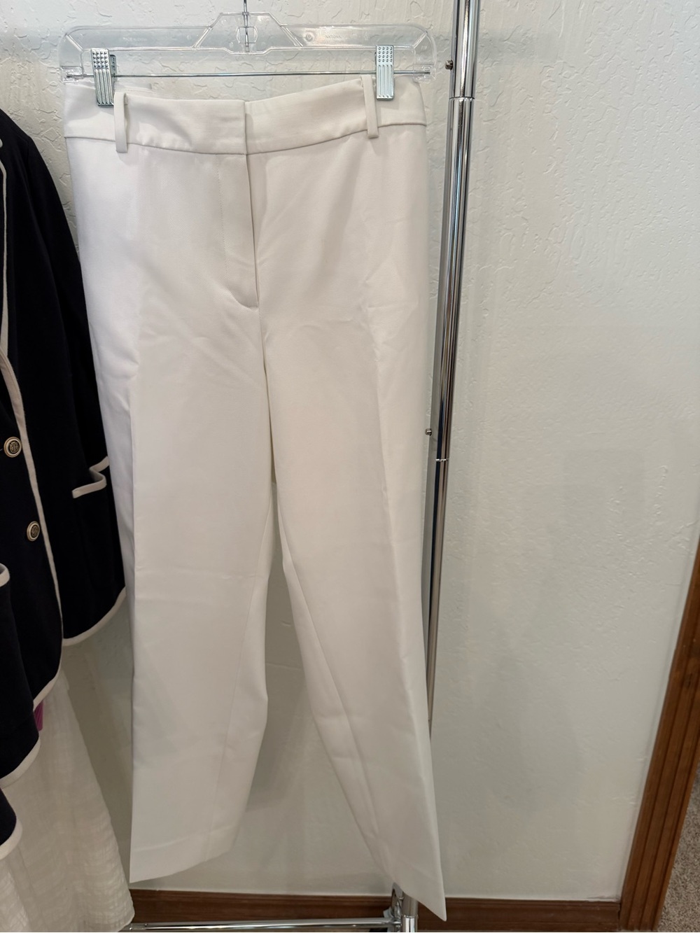NWT - Talbots Hampshire White Straight-Leg Tailored Trousers